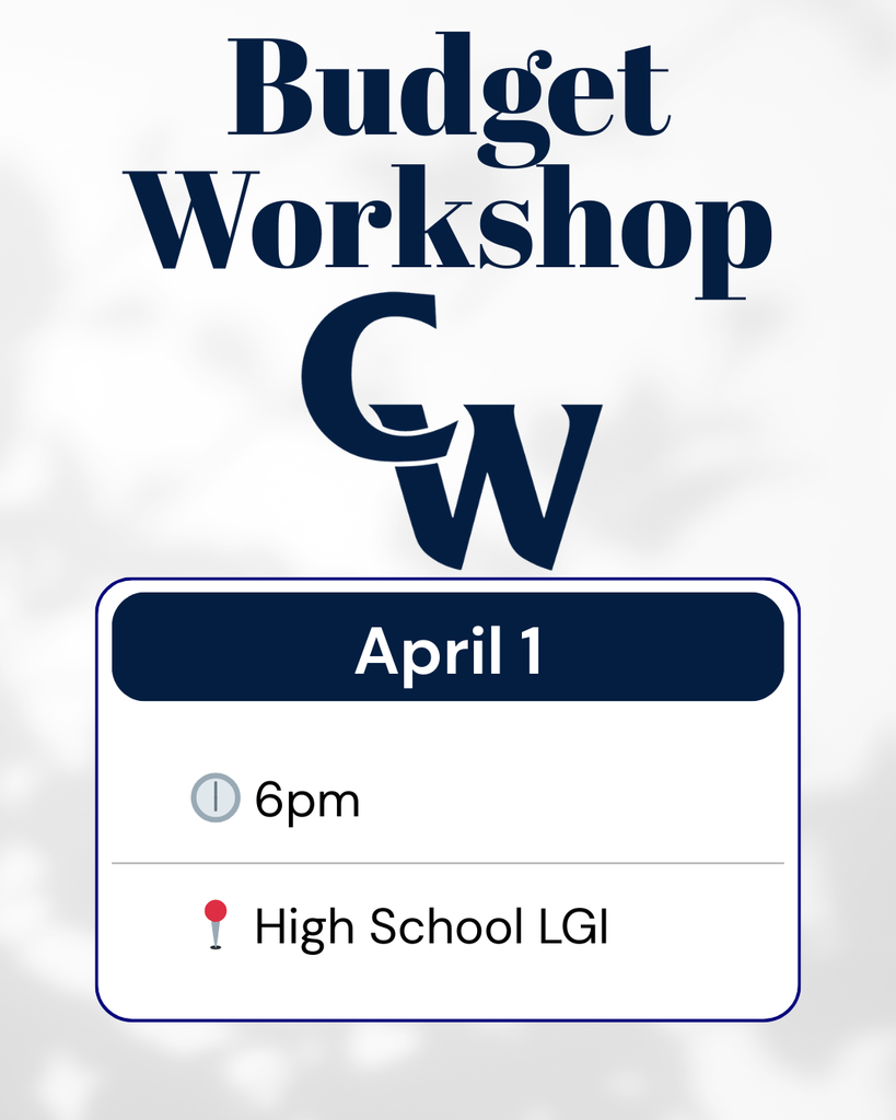 white background, blue type