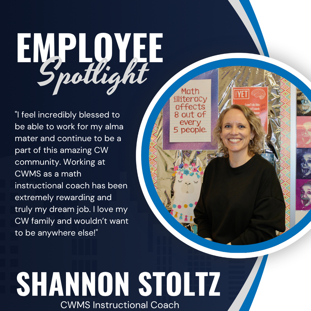 Employee Spotlight; photo of teacher and quote