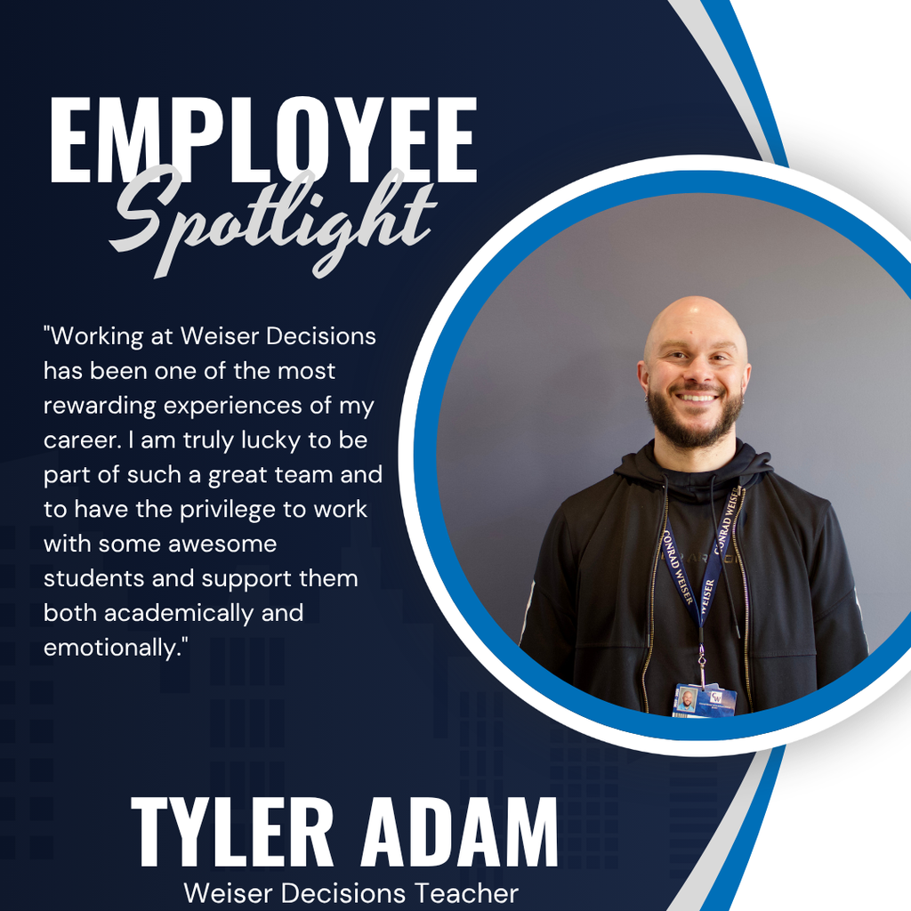 Employee Spotlight; photo of teacher and quote