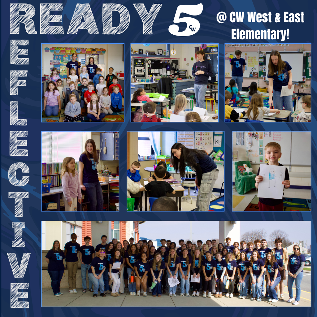 ready 5 reflective slide; photos of students learning about being reflective