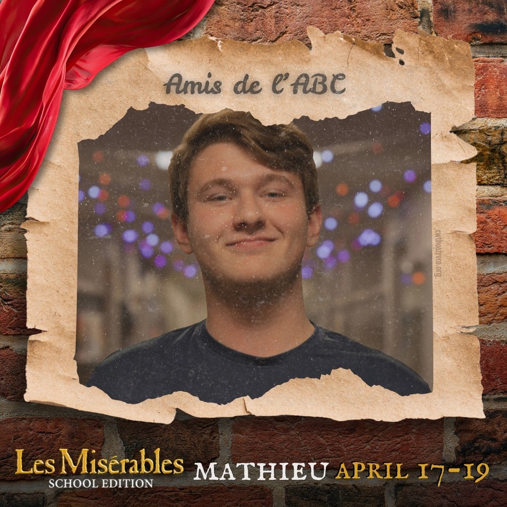 "🚩 Meet The Cast of 𝙇𝙚𝙨 𝙈𝙞𝙨é𝙧𝙖𝙗𝙡𝙚𝙨: 𝙎𝙘𝙝𝙤𝙤𝙡 𝙀𝙙𝙞𝙩𝙞𝙤𝙣 at CWTC! ✨  𝐌𝐀𝐓𝐇𝐈𝐄𝐔 𝐌𝐎𝐎𝐑𝐄 portrays Jean Valjean in 𝙇𝙚𝙨 𝙈𝙞𝙨é𝙧𝙖𝙗𝙡𝙚𝙨: 𝙎𝙘𝙝𝙤𝙤𝙡 𝙀𝙙𝙞𝙩𝙞𝙤𝙣! 👏 Every cast member plays a vital role in bringing this beautiful story to life.  We can't wait for you to see the 𝘪𝘯𝘤𝘳𝘦𝘥𝘪𝘣𝘭𝘦 work they've put into this production!  Show your support for Mathieu, and our entire cast! Get your tickets today!   📅 Show Dates: April 17-19 🕢 Show Times: Friday & Saturday @ 7 PM | Sunday @ 2 PM 🎟 Tickets: cwtheatreco.org (Link in bio!)  𝗖𝗼𝗻𝘁𝗲𝗻𝘁 𝗔𝗱𝘃𝗶𝘀𝗼𝗿𝘆:  𝙇𝙚𝙨 𝙈𝙞𝙨é𝙧𝙖𝙗𝙡𝙚𝙨: 𝙎𝙘𝙝𝙤𝙤𝙡 𝙀𝙙𝙞𝙩𝙞𝙤𝙣 is a faithful adaptation of Victor Hugo’s classic novel, which depicts themes such as suicide, loss of life, historical conflict/violence, exploitation of women, child neglect, poverty, and emotional intensity, and utilizes smoke, lighting effects, and loud sound effects (including gunfire.)  These elements support a story of forgiveness, resilience, and hope, but audience discretion is advised.  For the full content advisory, please visit: cwtheatreco.org/content-advisory  CWTC's Production of  𝙇𝙚𝙨 𝙈𝙞𝙨é𝙧𝙖𝙗𝙡𝙚𝙨: 𝙎𝙘𝙝𝙤𝙤𝙡 𝙀𝙙𝙞𝙩𝙞𝙤𝙣  *Performed Entirely By Students* A musical by ALAIN BOUBLIL and CLAUDE-MICHEL SCHÖNBERG School Edition specially adapted and licensed by MUSIC THEATRE INTERNATIONAL and CAMERON MACKINTOSH (OVERSEAS) LTD  📷 kayyshirkphotography  #LesMis #CWTC #theatre #performingarts"
