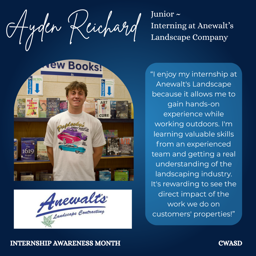 photo of student intern and studnet reflection of internship