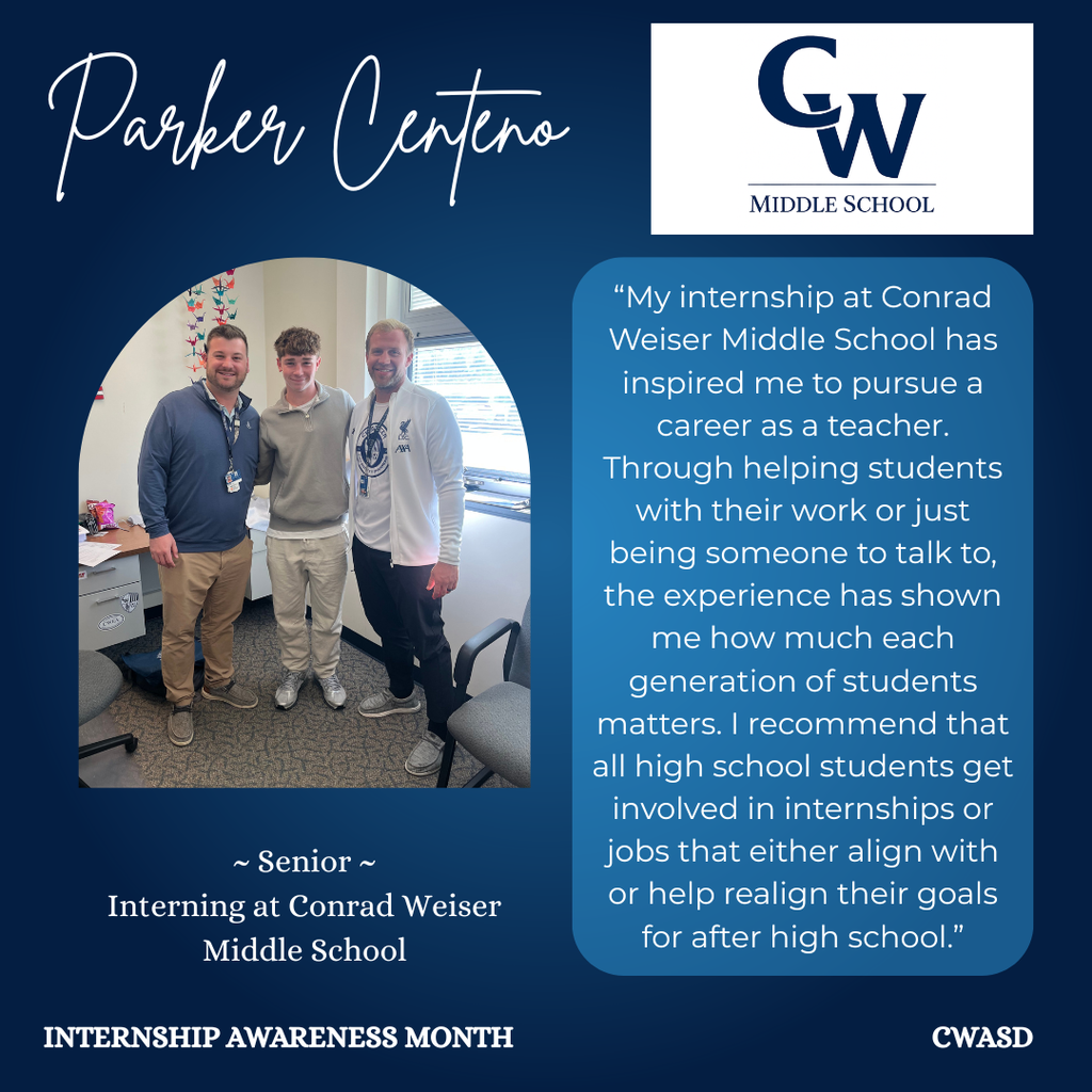 photo of student intern and studnet reflection of internship