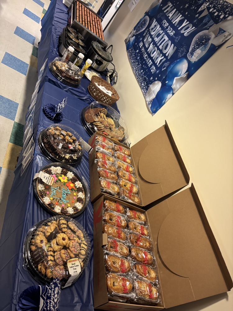 tables with snacks 