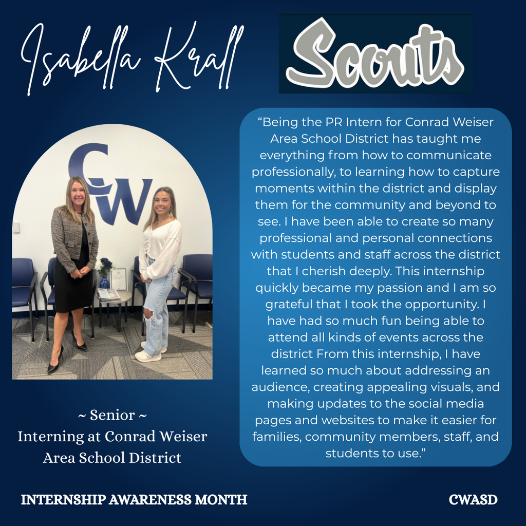 photo of student intern and studnet reflection of internship