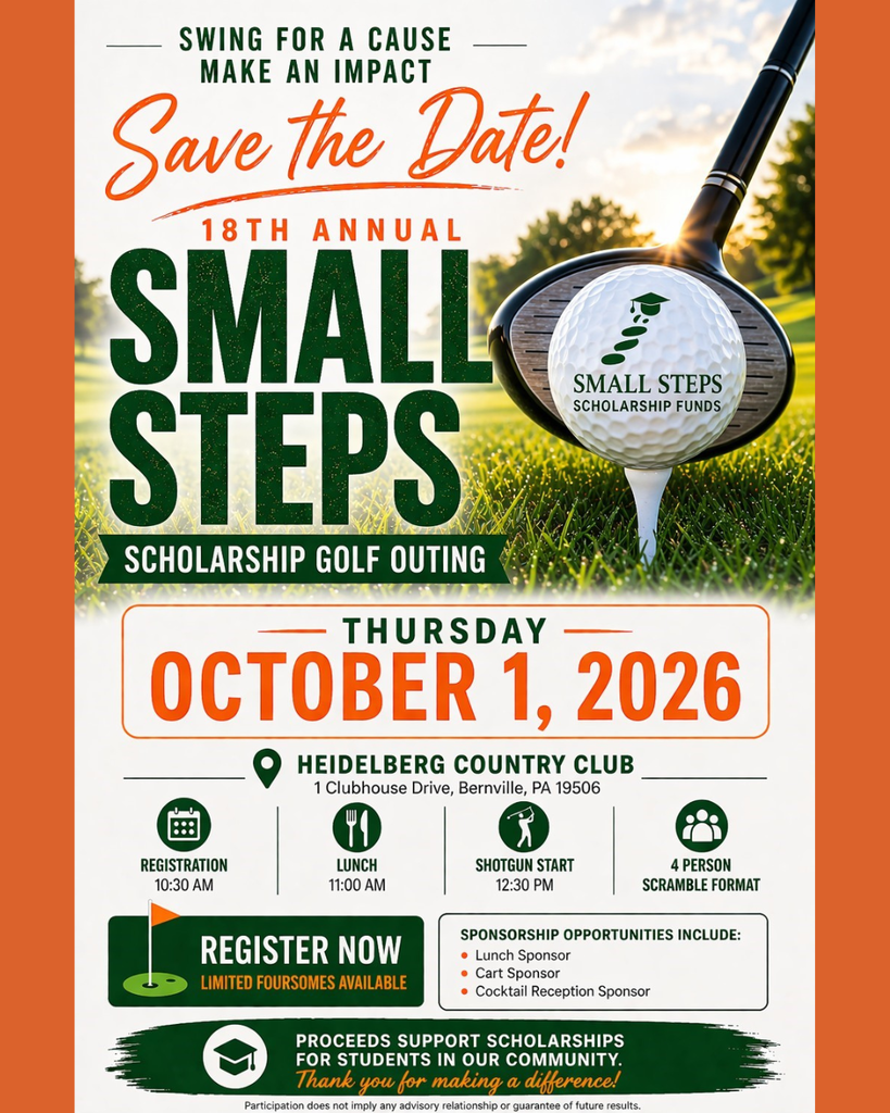 small steps golf tournament flyer