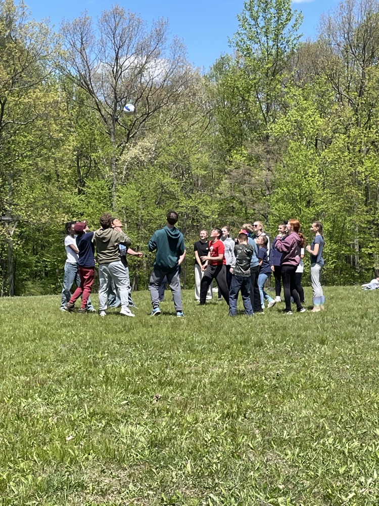 students playing a game