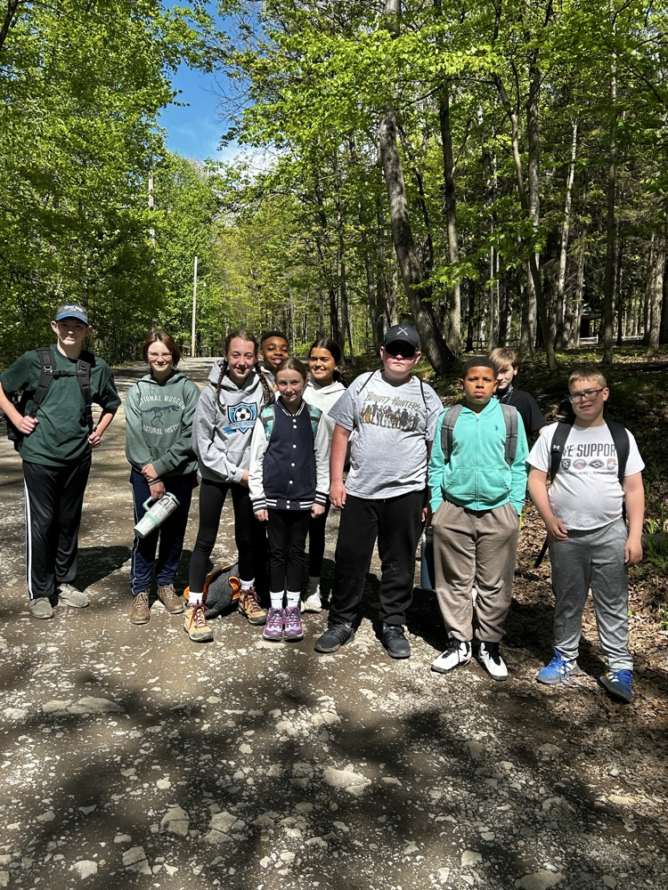 students on the trail