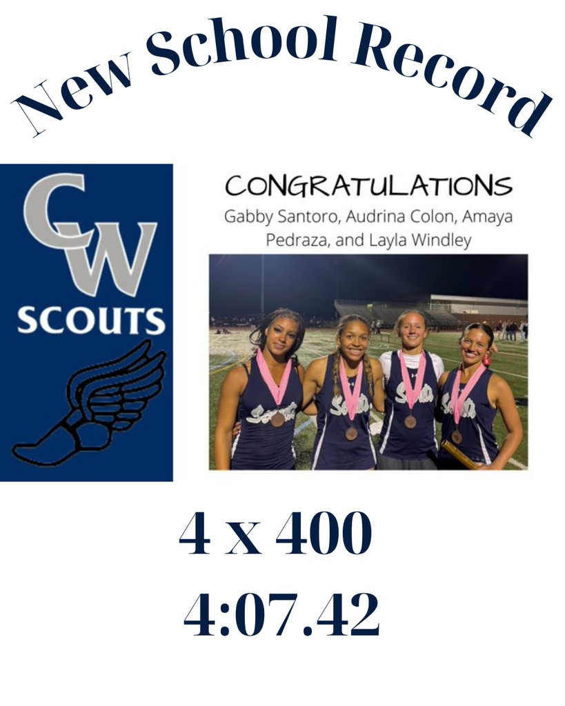 4x400 relay team; new records