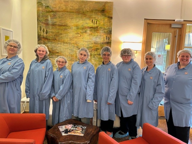 students on a tour at sweet street
