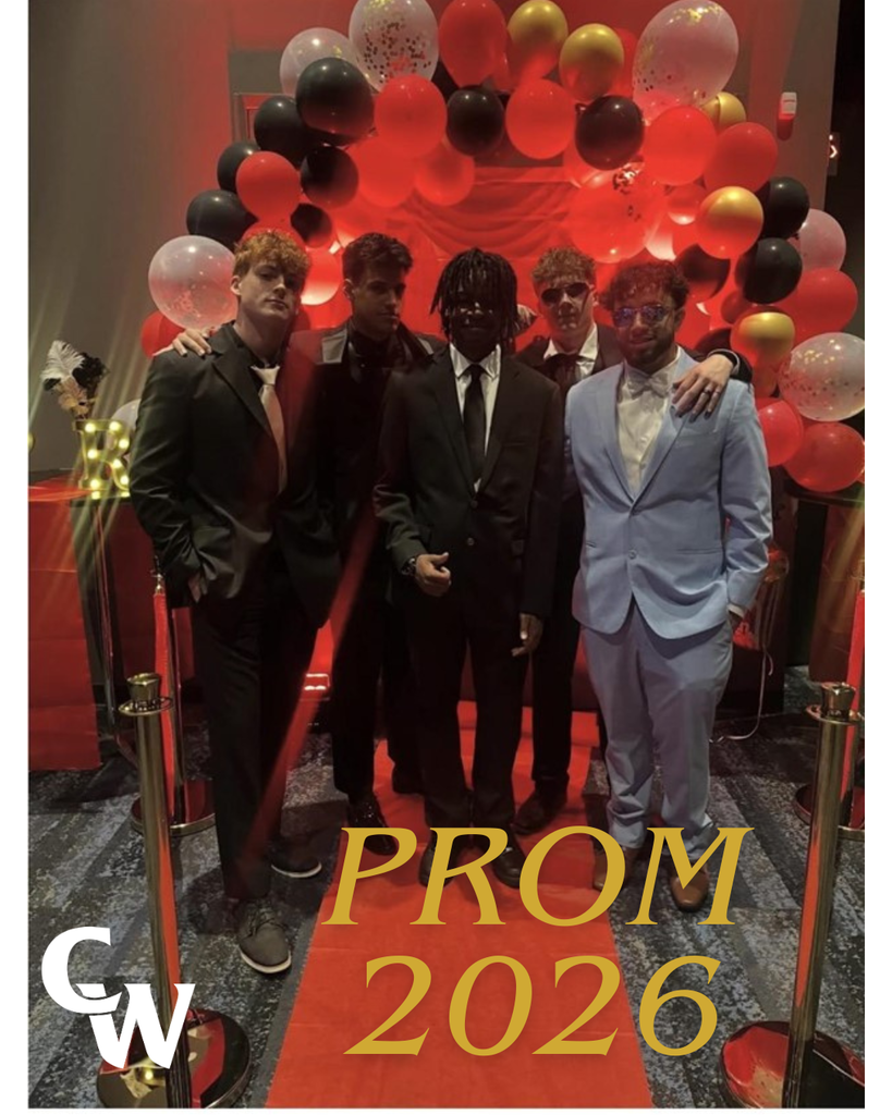 prom picture; all boys wearing suits