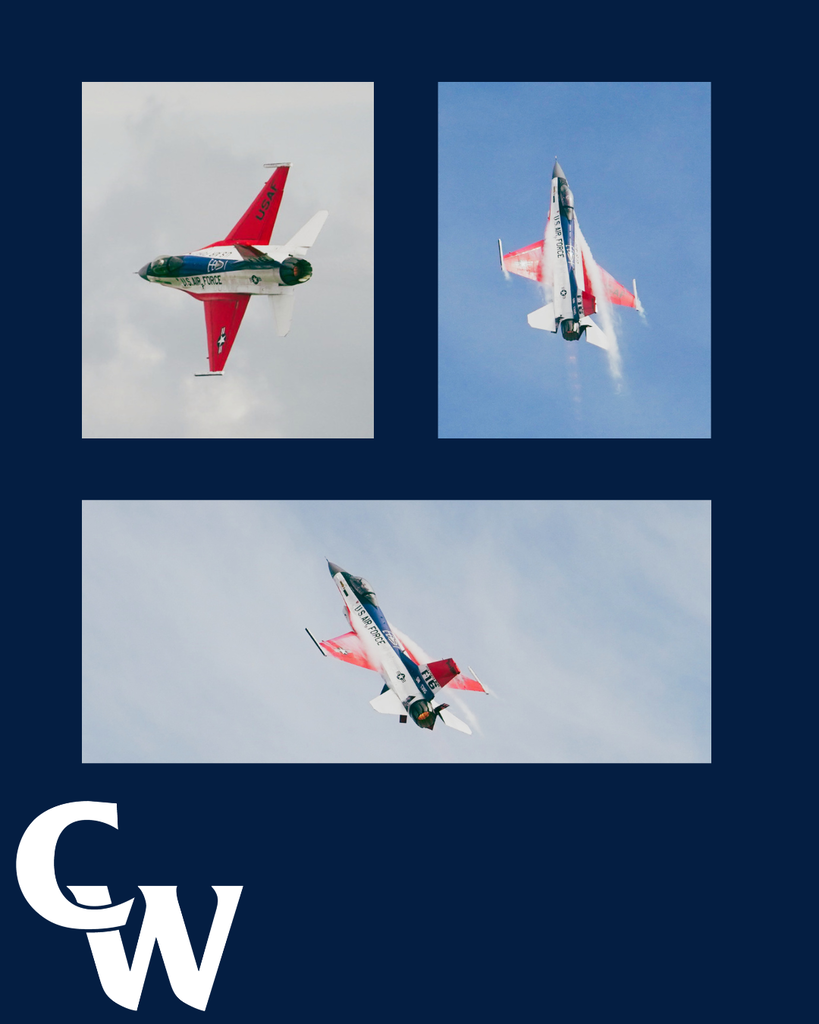 F16 plane being flown by CW grad at HBG airshow
