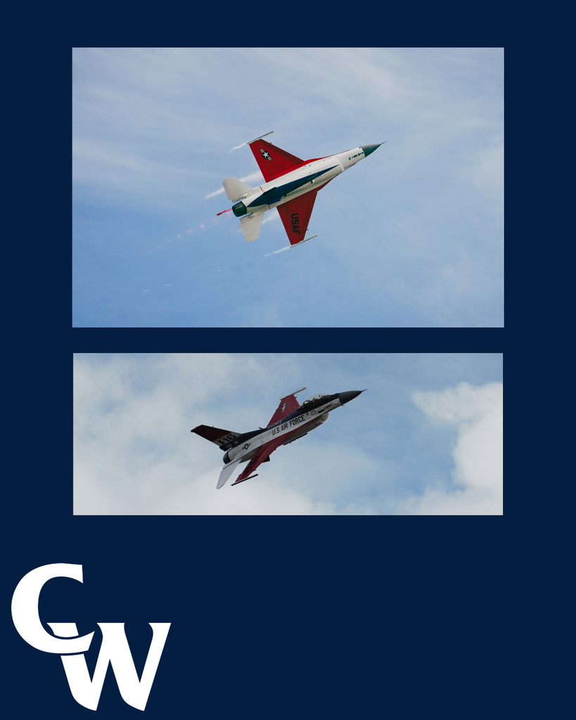 F16 plane being flown by CW grad at HBG airshow