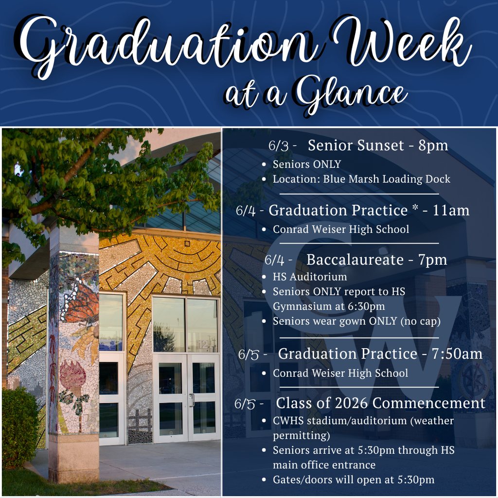 graduatoin week at a glance