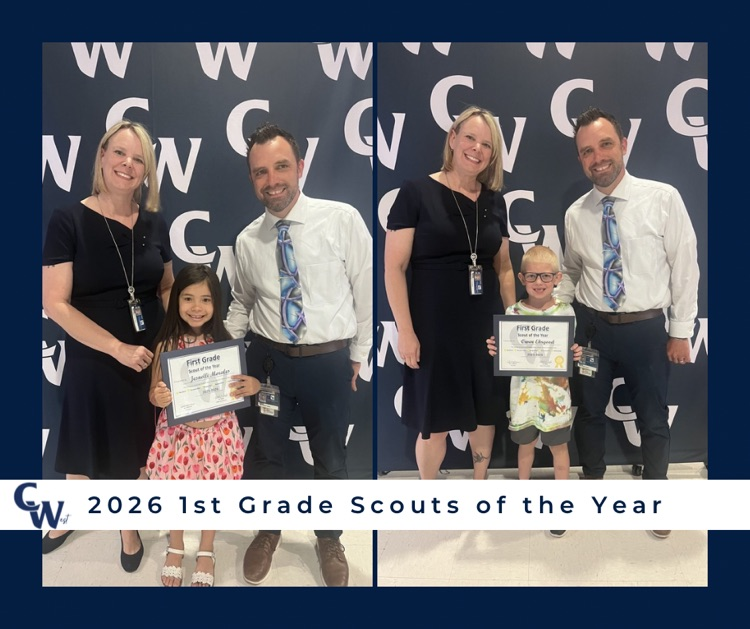 Our first grade scouts of the year with Ms Hoffman and Mr. Gantz