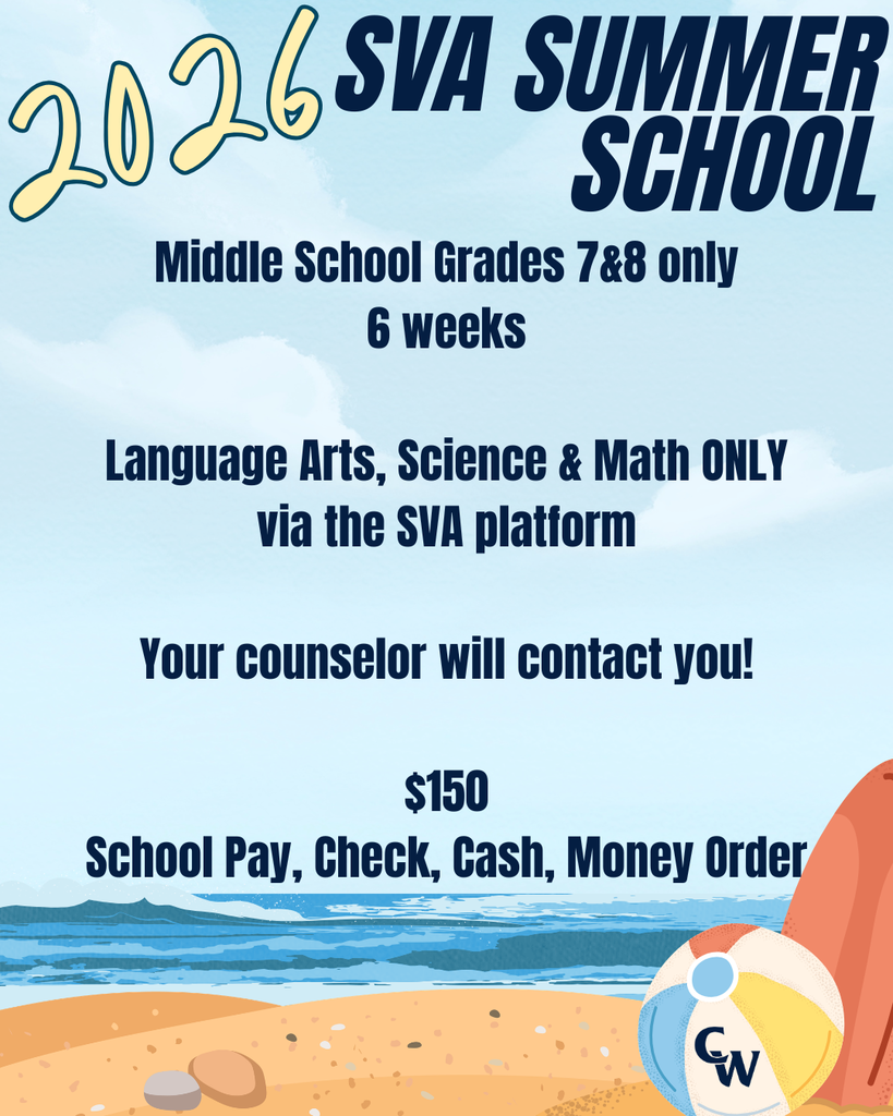 2026 SVA summer school flyer; beach sceen with water