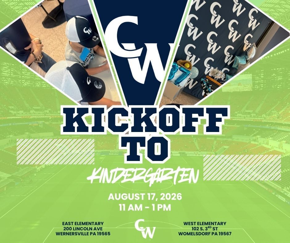 Kickoff to Kindergarten is scheduled on August 17 from 11 am - 1pm