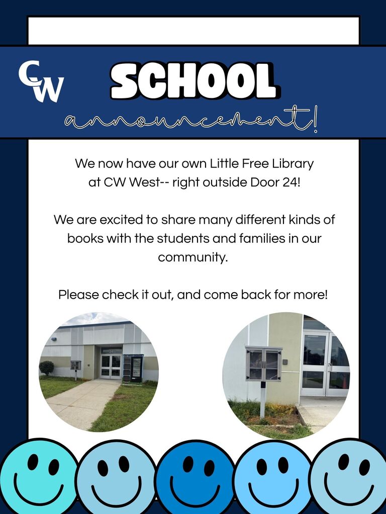 Little Free Library announcement, at CW West