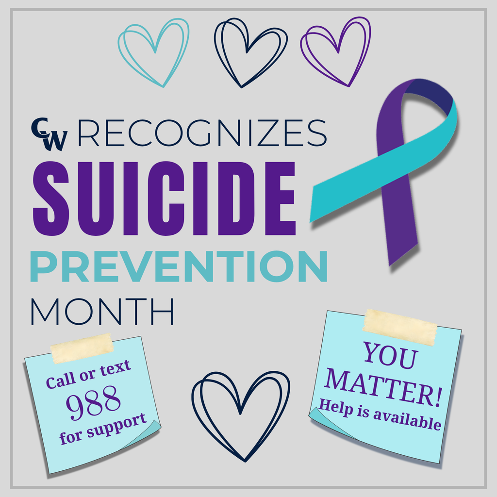 purple and teal ribbons, gray background