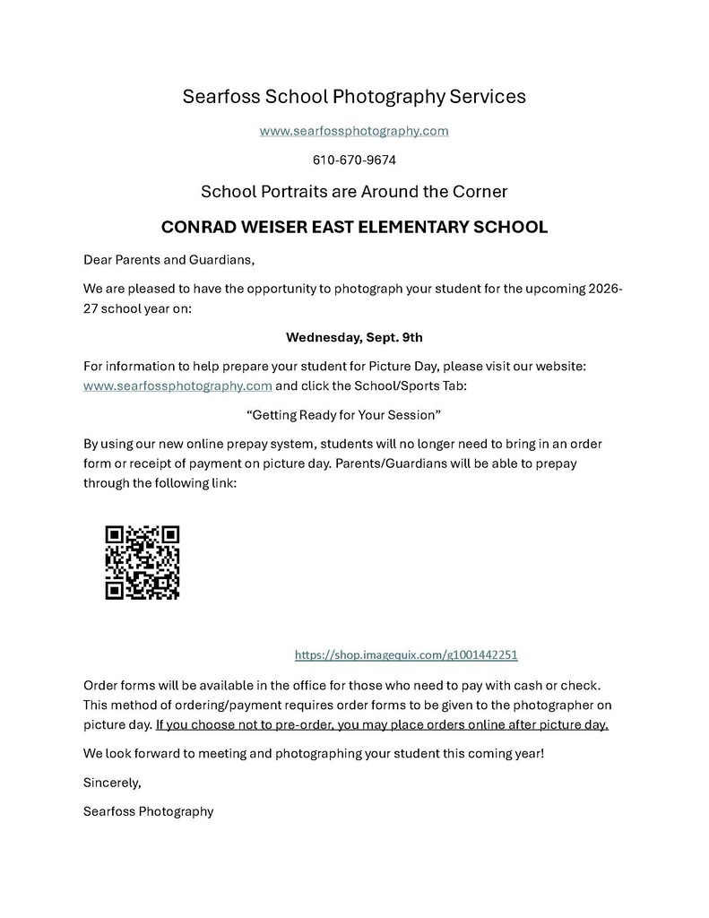 Picture Day Letter