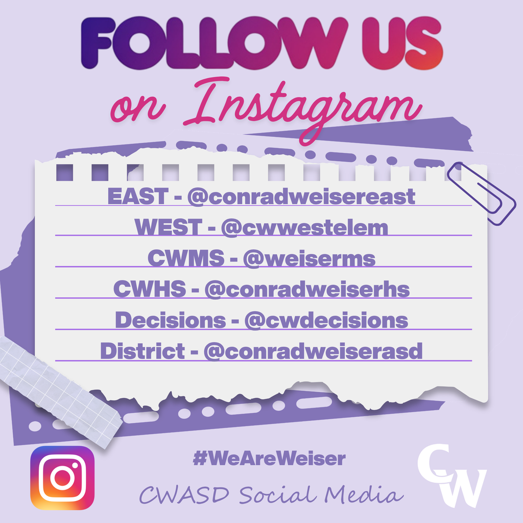 IG handles for all schools in the district