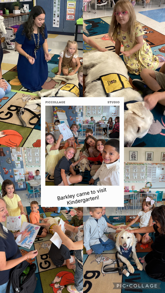 Barkley came to visit our kindergarten this week.