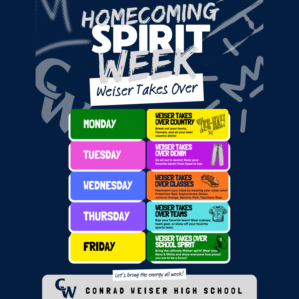 hoco spirit week graphic