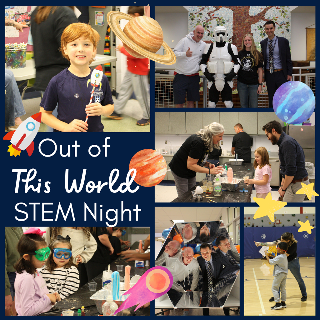 collage of photos from STEM night at West Elementary 