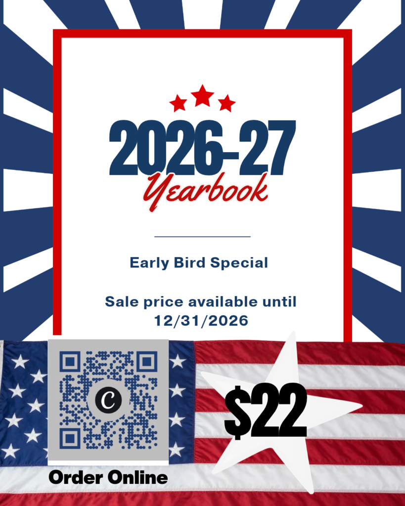 Advertisement for the Yearbook. Early Bird Sales $22 until 12/31.