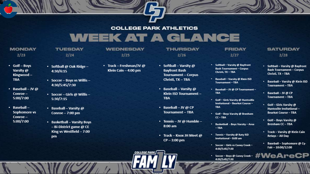 Week At A Glance 02/23/26