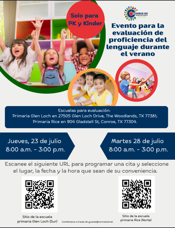 Evento de evaluación del lenguaje en la primera infancia de verano