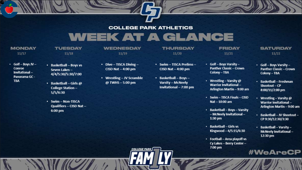 Week At A Glance 11-17-25