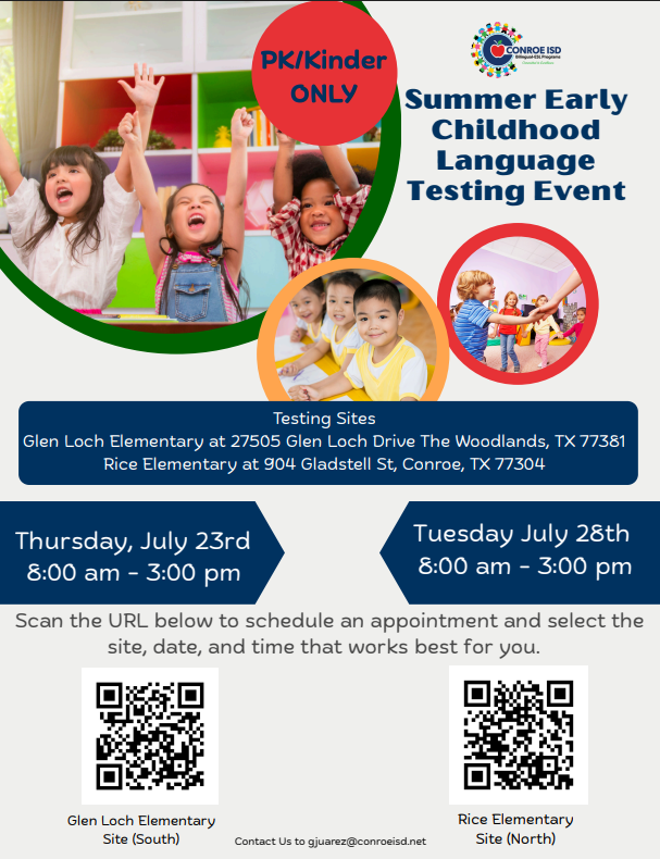 Summer Early Childhood Language Testing Event