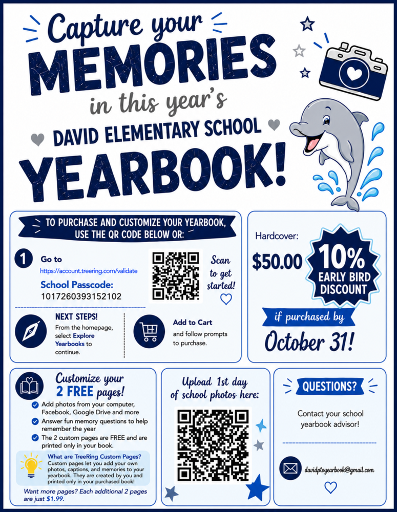 Yearbook flyer - information below