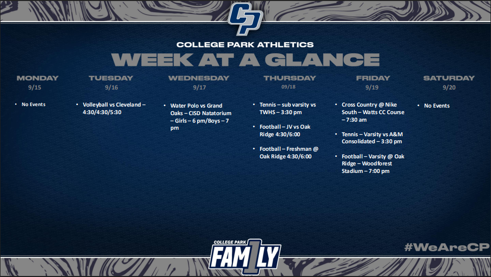 Week At A Glance 091525