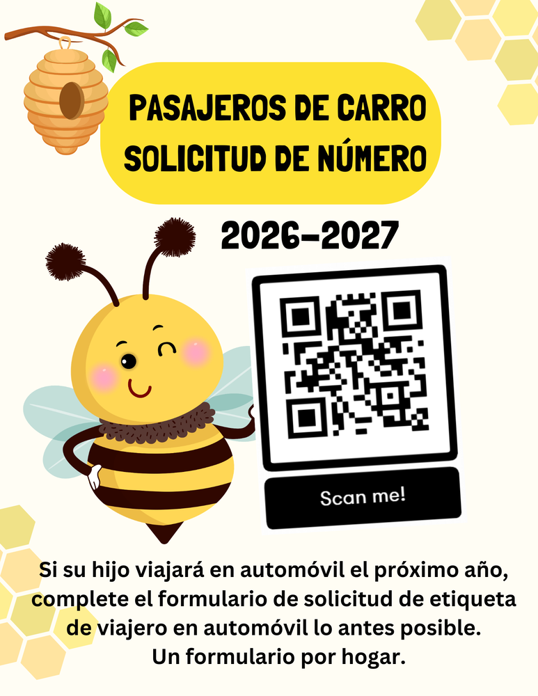 Car Rider Number Request 26-27 School Year