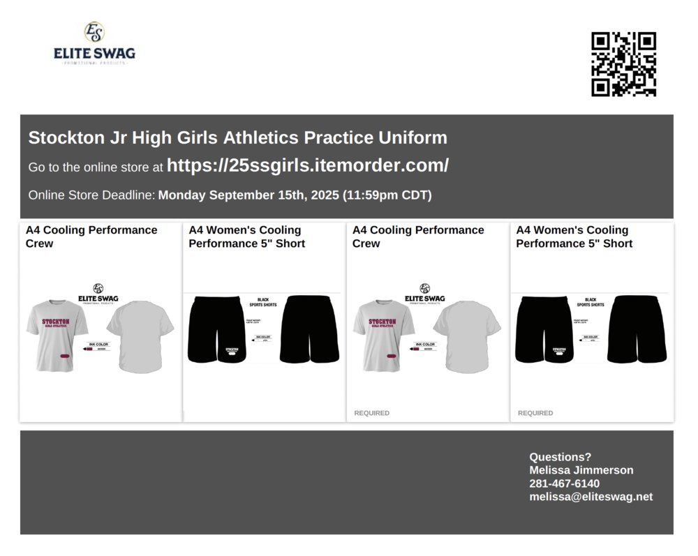 SJHS Girls Athletics Order Uniforms image