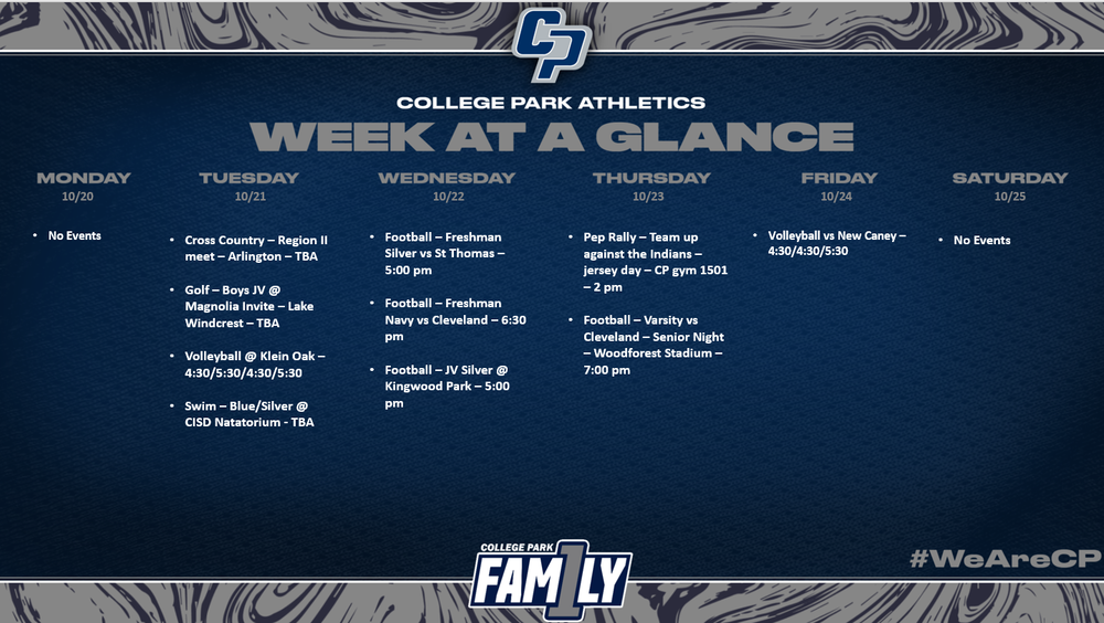 Week At A Glance