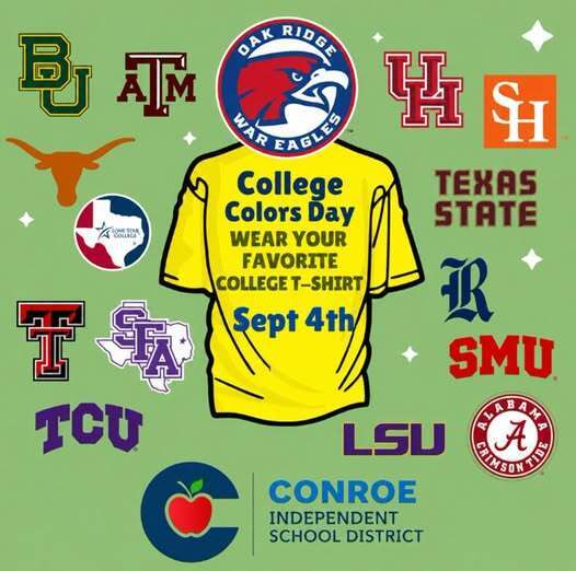 College Colors Day Sept. 4
