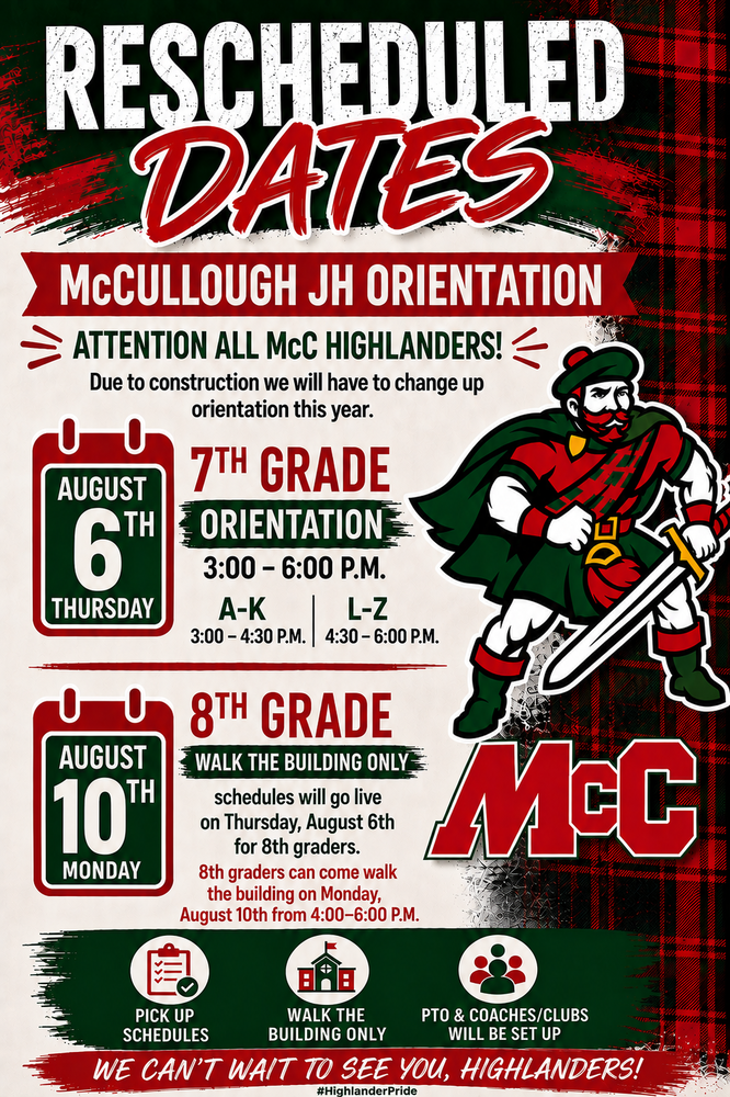 Rescheduled Orientation Dates