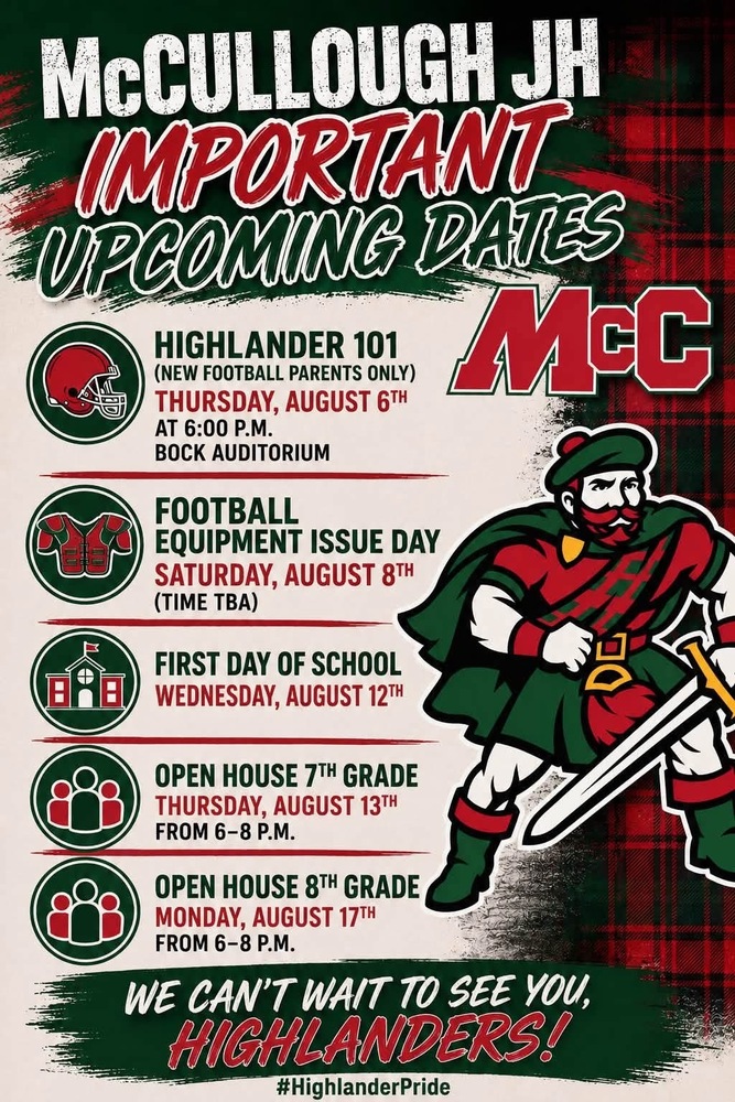 Upcoming Dates