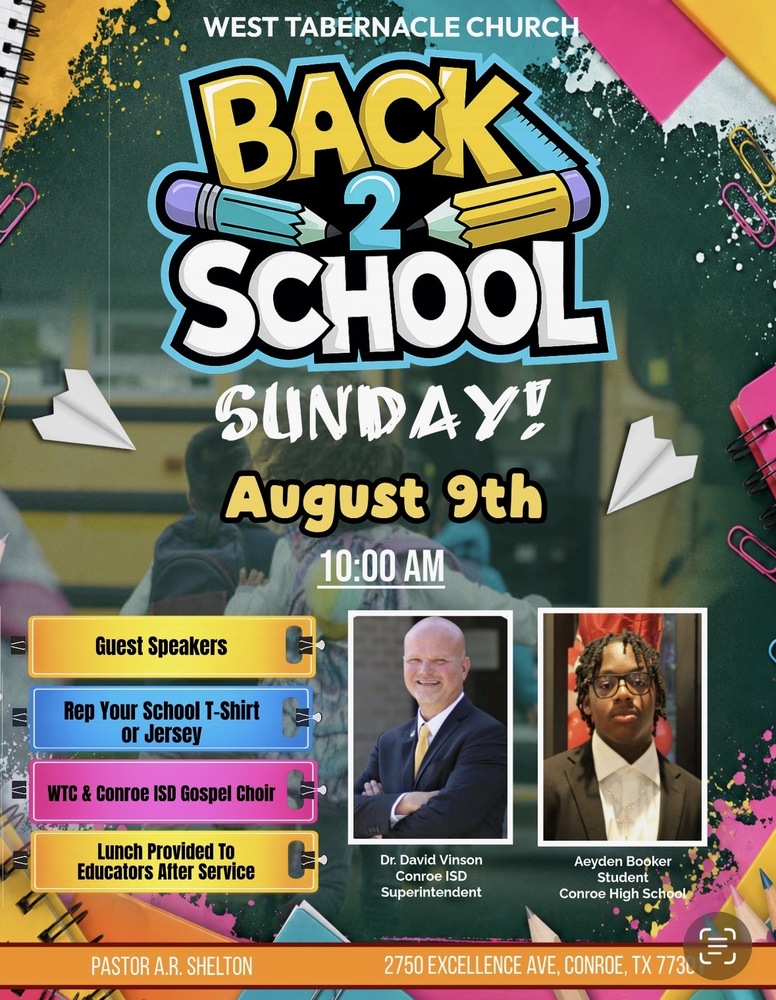 Back 2 School Sunday informational flyer