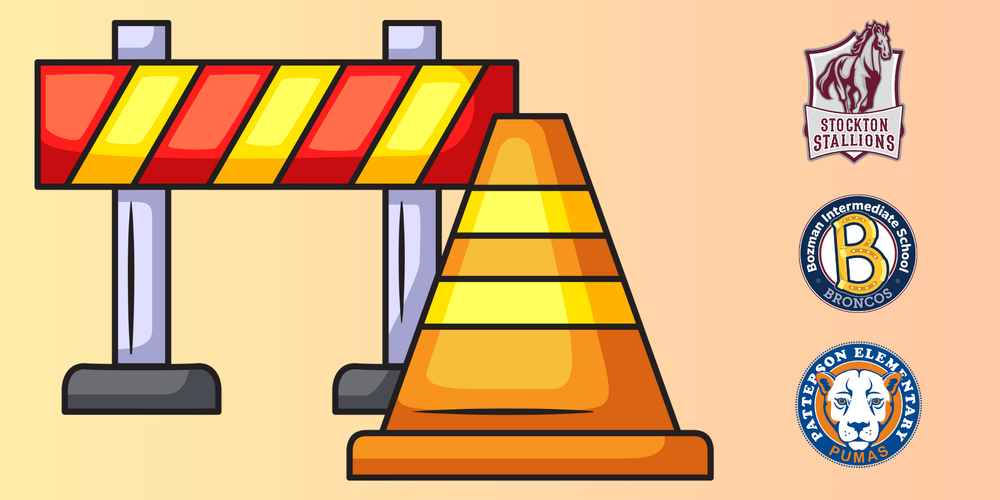 Construction Barrier and Orange Cone