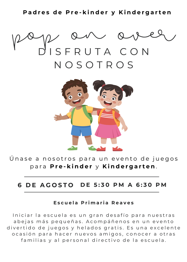 Come join us for our annual PRE K & Kinder Playdate!