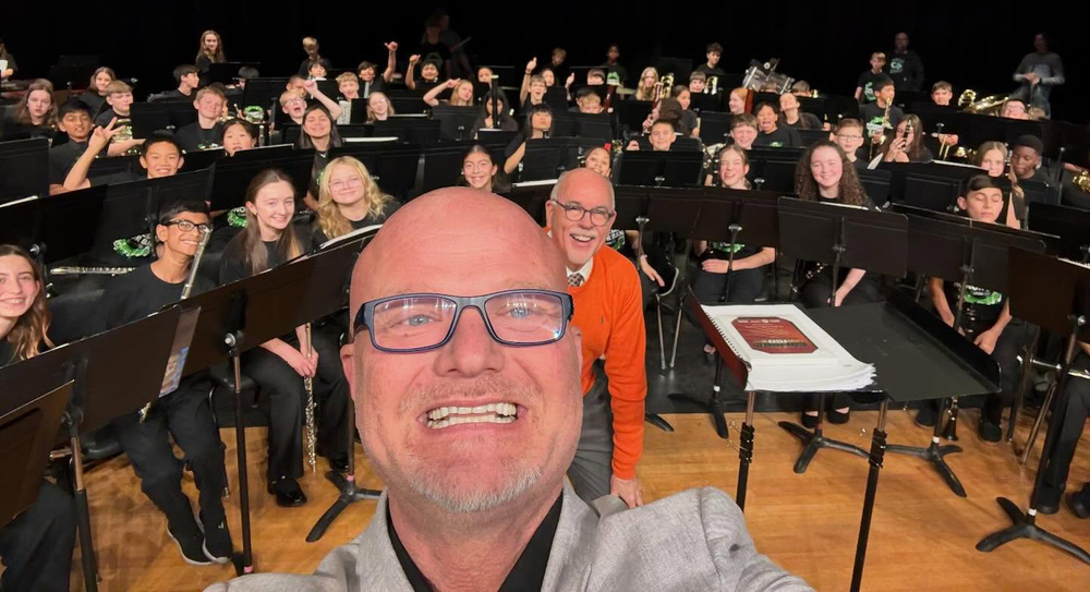 Dr. Vinson with HS Orchestra