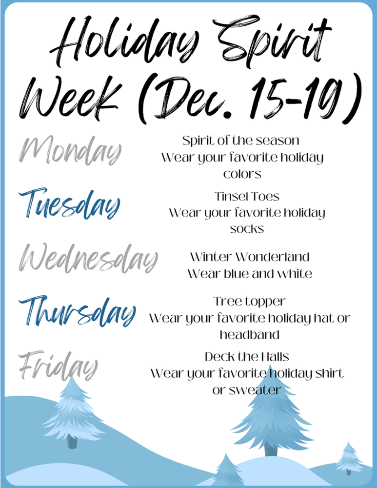Holiday Spirit Week