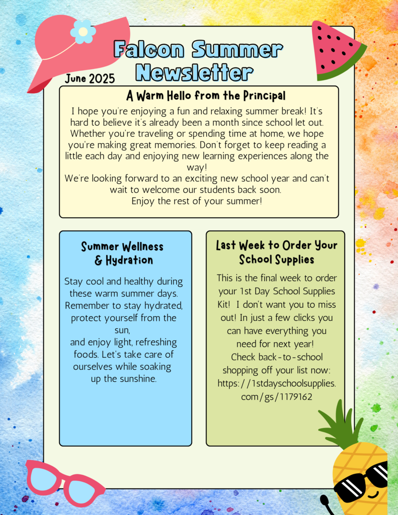 Falcon Summer Newsletter