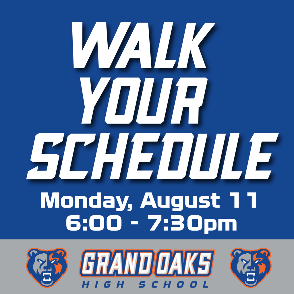 Walk your schedule 8/11/25