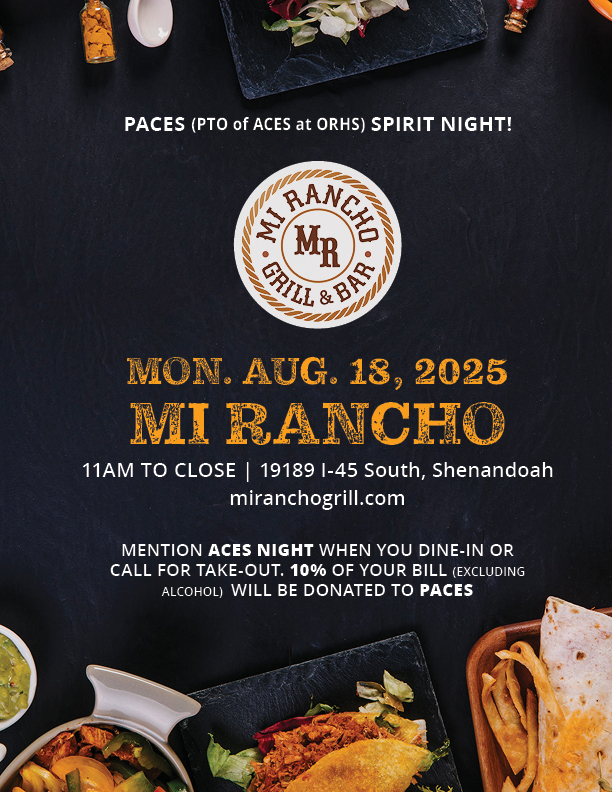 Mi Rancho PACES Spirit Night Aug 18