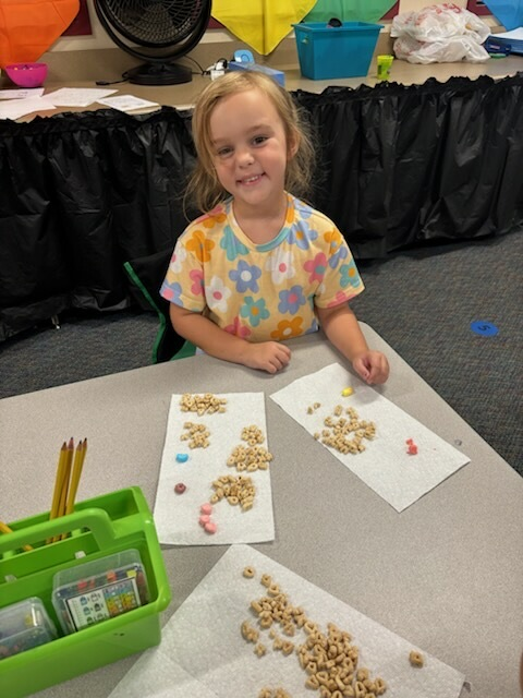 Students in Ms. Moore's class had fun sorting based on color and shape in science today!